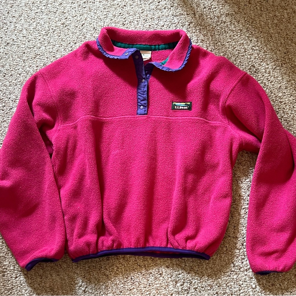 L.L. Bean Pink Fleece Sweatshirt
